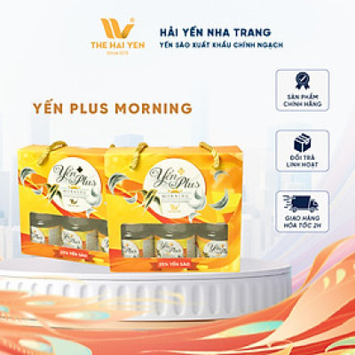 Yến hũ dinh dưỡng Morning - Yến Plus 25% TheHaiYen Lốc 5+1