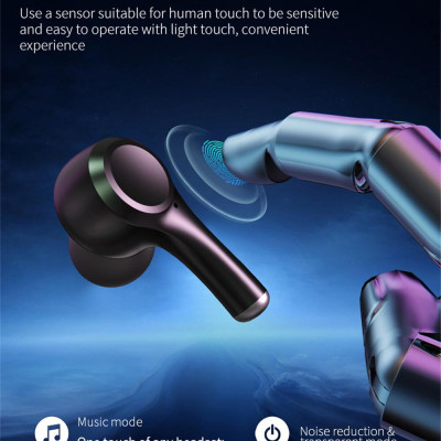 CINCATDY Tai Nghe Bluetooth V5.0 Earbuds Gaming Headphone True Wireless Headset J7 ANC - Hàng Chính Hãng