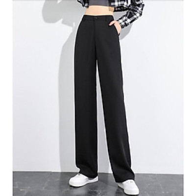 Quần ống rộng siêu hách dáng cúc trước lưng cao QT51 (ẢNH THẬT)