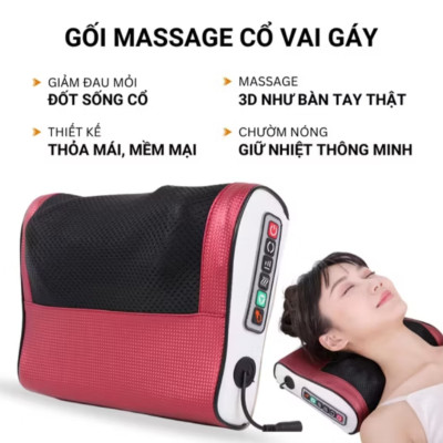GỐI MASSAGE CỔ VAY GÁY 20 BI CAO CẤP CHO MỌI GIA ĐÌNH MẪU MỚI CHẤT LƯỢNG 