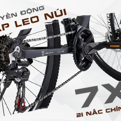 Xe đạp Tekko thể thao Rocket R200 Khung nhôm, cỡ 26 inch - Phù hợp với người cao từ 1m45 trở lên