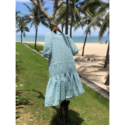 Đầm Suông 3D Can Ren Thang De Leah 