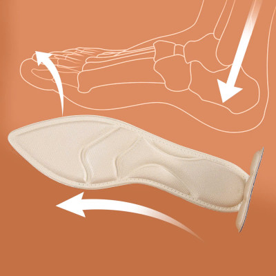 Cặp lót giày cao gót mũi nhọn giảm size cho giày bị rộng, thoáng khí và êm chân MÀU ĐEN