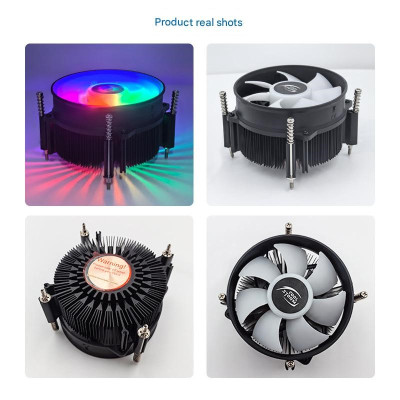 Quạt tản nhiệt CPU Led rainbow T80 for Intell lõi đồng nguyên chất cho máy tính hàng nhập khẩu