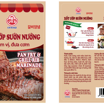 Combo 3 gói Xốt Ướp Sườn Nướng Ottogi 80g