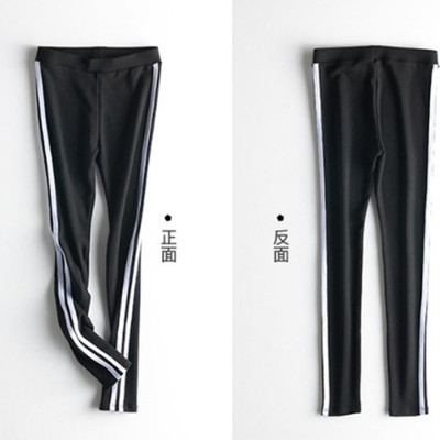 Quần legging tập Yoga kẻ sọc (Đen)