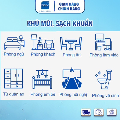 Combo Xịt Khử Mùi Sạch Khuẩn Bioion Cho Vật Dụng Gia Đình