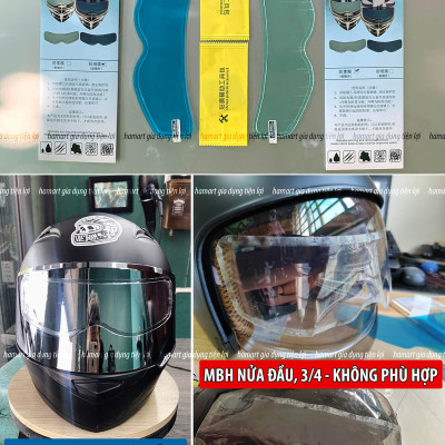 Miếng Dán Chống Nước Mũ Bảo Hiểm Hamart Decal Dán Kính Nón Bảo Hiểm Trùm Đầu Biker Motor Chống Bám Nước