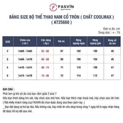 Bộ Quần ÁoThể Thao Nam FASVIN AT25660.HN Chất Coolmax Hàng Nhà Máy Chất Liệu tốt Phom Dáng Đẹp
