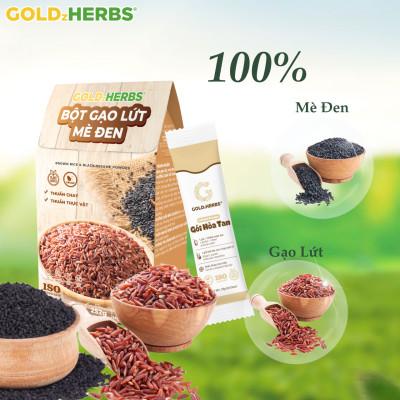 Bột gạo lứt mè đen GoldzHerbs – 14 gói/ 500g
