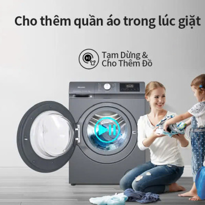 Máy giặt Hisense Inverter Pro 10.5 kg WF105N1 Giặt hơi nước diệt khuẩn, bảo hành 3 năm - HÀNG CHÍNH HÃNG