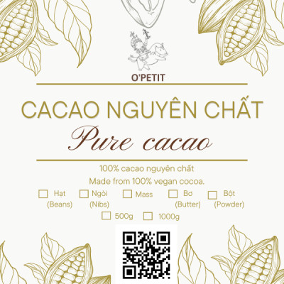 Cacao mass -  Cacao nguyên chất 500g O