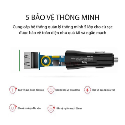 Cốc sạc xe hơi Bagi 1USB 1Type-C 18W CC-PD18 - Hàng chính hãng