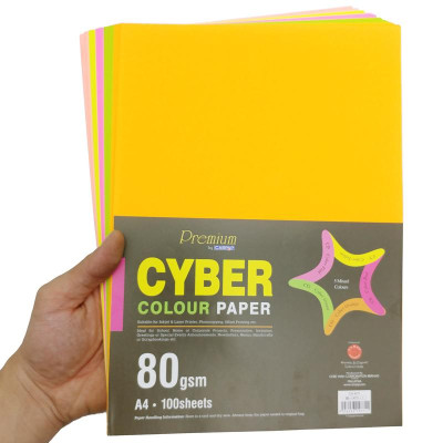 Tập 100 Giấy Màu A4 80gsm 5 Màu - Campap CA4771