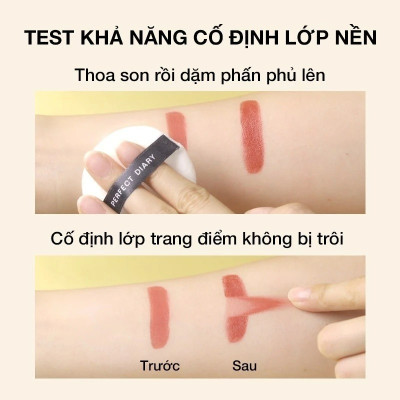 Phấn phủ kiềm dầu PERFECT DIARY chống thấm nước kiểm soát dầu lên đến 12h với 3 màu tùy chọn 7g