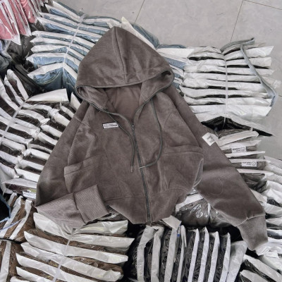 [LZ] Áo khoát nhung mặt cười, có 2 túi trong hàng bao chất bao đẹp-A2167