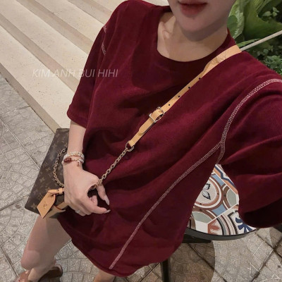 Set nhung tăm đỏ đô chạy viền