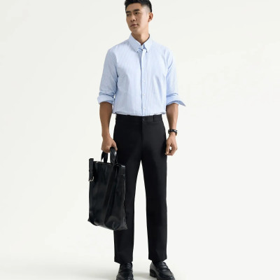 Quần kaki nam màu đen form slimcrop - RT 10S25PCA017 | ROUTINE CÀ MAU