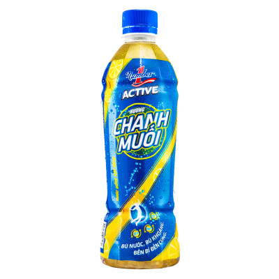 Thùng 24 chai Nước uống vận động Number 1 Active hương chanh muối chai PET 455 ml