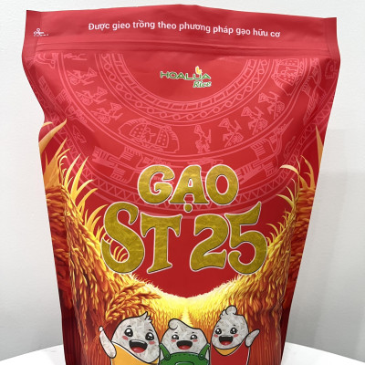 Gạo ST25 Hoa Lúa túi 2kg - Dẻo nhiều, mềm cơm, thơm đặc trưng (Sản phẩm mới)