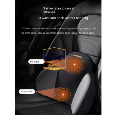 Bộ Tựa Đầu Tựa Lưng AWESOME Cao Su Non Nguyên Khối - Gối Tựa Đầu Tựa Lưng Trên Ô Tô Vỏ Bọc Vải Cotton Không Xù - Hàng Nhập Khẩu