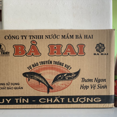 Thùng Nước Mắm Nêm Bà Hai 32 chai x 180ml