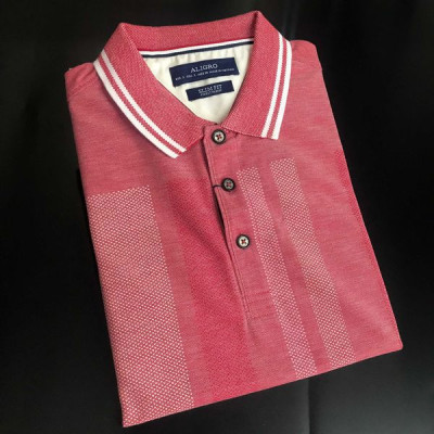 ÁO POLO ALIGRO MÀU HỒNG HỌA TIẾT KẺ SỌC ALGPLO34