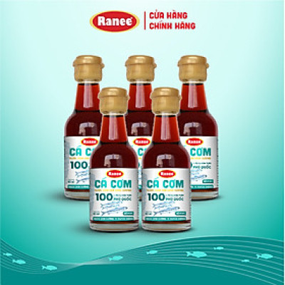 Combo 5 Nước mắm nhĩ dinh dưỡng Ranee cá cơm 60N 60ml