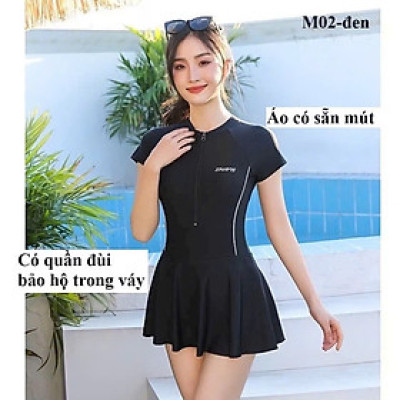 Váy Bơi Nữ Ngắn Tay Thanh Lịch