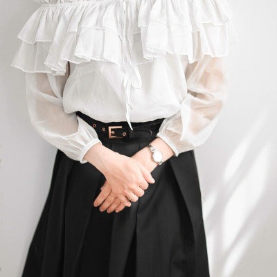 Áo vải nữ trễ vải tay dài