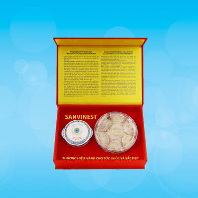 Hộp quà tặng Yến sào Sanvinest Khánh Hòa chính hiệu nguyên tổ 100g - Q110