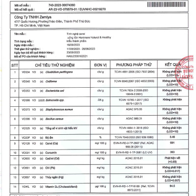 Tinh nghệ canxi Honimore hộp 288g - 18 gói Thơm ngon dễ uống