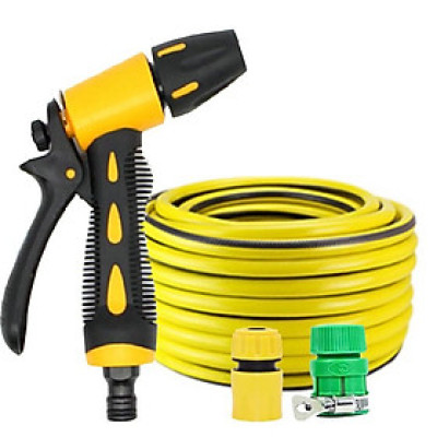 Bộ dây vòi xịt nước ,rửa xe, tưới cây . tăng áp 3 lần,  206319 cút sập, nối PE loại 10m