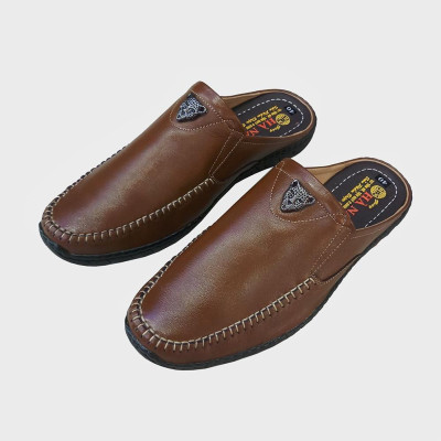 Dép Bít Mũi Nam Da Bò Thật TiTi ĐÔ Cao Cấp GSB20119d