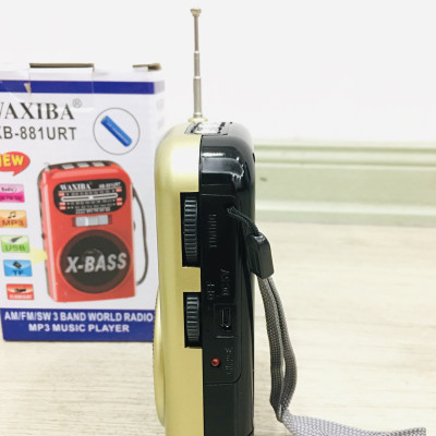 Đài Radio Mini, Đài Radio Cho Người Già Waxiba XB-881URT Cao Cấp Mp3/Usb/Thẻ Nhớ/Đèn Pin-Hàng Chính Hãng