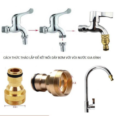  Bộ dây vòi xịt nước rửa xe, tưới cây . tăng áp 3 lần, loại 3m, 5m 206701-1Sđầu đồng, cút+ tặng túi đựng bút