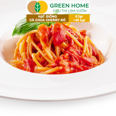 Hạt Giống Cà Chua Cherry Đỏ Lai F1 GreenHome, Gói 0,1g~45 hạt, Dễ Trồng Quanh Năm, Nhiều Quả T43