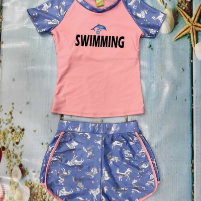 Bộ Đồ Bơi Nữ Quần Đùi Áo Cộc Tay