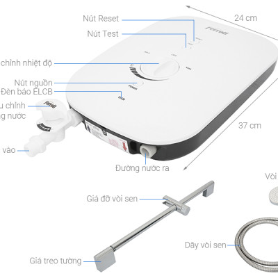 Máy nước nóng trực tiếp Ferroli Slim Divo SSN 4500W - Hàng Chính Hãng