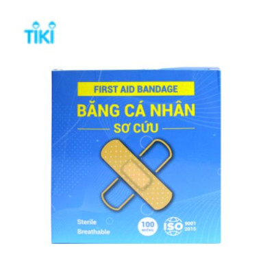 BĂNG KEO CÁ NHÂN Y TẾ SƠ CỨU HỘP 100 MIẾNG
