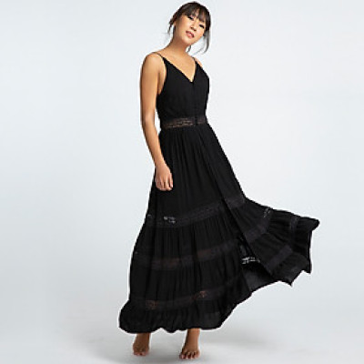 Đầm Maxi Cotton Mặc DRE098 thời trang thiết kế Hity