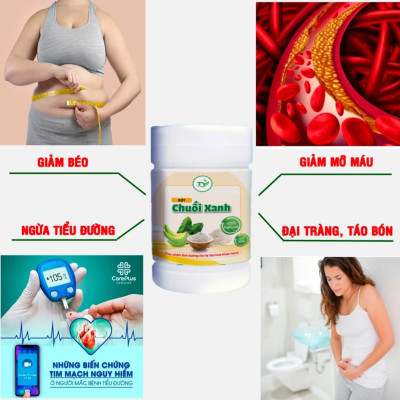 [combo 2 hủ] Bột Chuối Xanh FTAKY, Chuối Rừng 100%, Bột Chuối Nguyên Chất Sấy Lạnh ,Giàu Chất xơ, Vitamin, Hủ 500g,