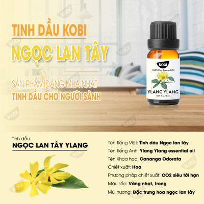 Tinh Dầu Ngọc Lan Tây Ylang Kobi Giúp Thư Giãn, Tạo Hứng Khởi (100ml)