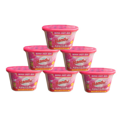 Combo 5 Hộp Hút Ẩm Khử Mùi Nấm Mốc Hương Hồng 450Ml 