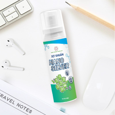 Chai xịt kháng khuẩn, diệt khuẩn, khử mùi Nano Bạc (Nano Silver) loại bỏ mùi hôi, vệ sinh tay chân cơ thể, vật dụng gia đình, cá nhân 100ml