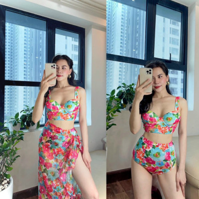 Set Bikini Đi Biển 3 Món Điệu Đà 