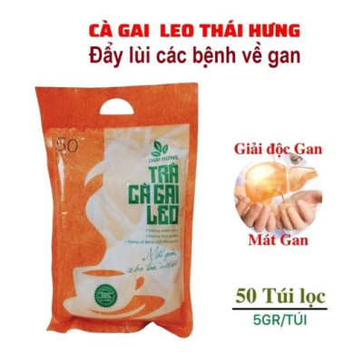 Combo 03 Bịch Trà Cà Gai Leo Thái Hưng 50 túi lọc x 5g - Mát gan thanh nhiệt, giải độc, giảm mụn nhọt (250g)