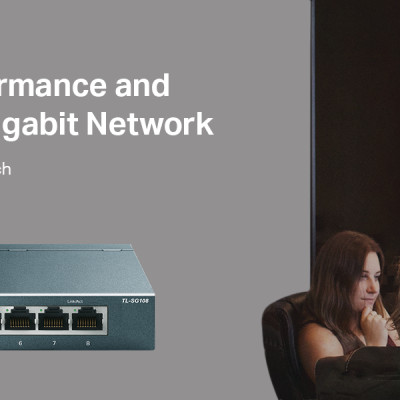 Switch TP-Link TL-SG108 Gigabit Hàng Chính Hãng - 8 cổng RJ45 10/100/1000Mbps, Vỏ Kim Loại