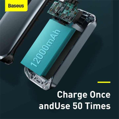 Bộ kích nô acquy kiêm sạc dự phòng 12000mAh Baseus CRJS03-01 - HÀNG CHÍNH HÃNG 