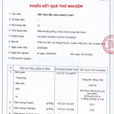 (1kg) Bột Rau Má Đậu Xanh Tách Gân Siêu Mịn, Thơm Ngon Béo Ngậy KHÔNG ĐƯỜNG, hàng đã được kiểm định chất lượng FTAKY